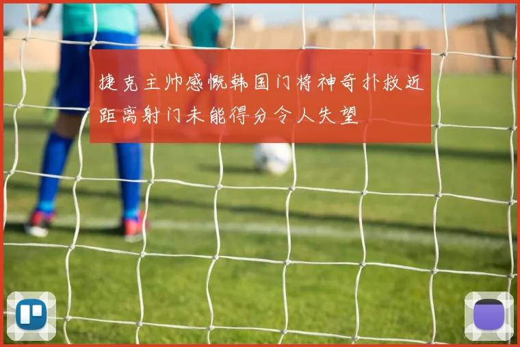 捷克主帅感慨韩国门将神奇扑救近距离射门未能得分令人失望